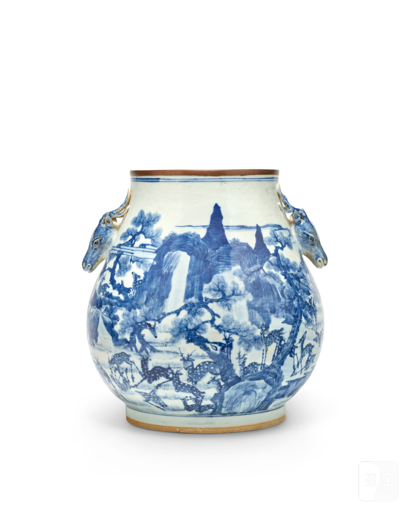 RARE VASE 'CENT DAIMS' EN PORCELAINE BLEU BLANC DITE 'BLEU DE HUE'  CHINE POUR LE VIETNAM, XIXE SIÈCLE, RÈGNE DE S. M. L'EMPEREUR TỰ ĐỨC (1847-1883) - 图2